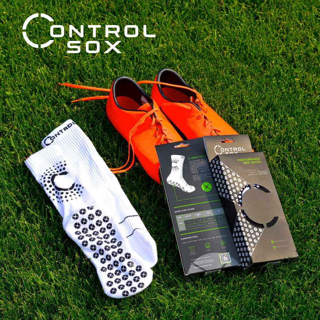 Control Sox 2.0 – Chaussettes Antidérapantes Sport – Technologie Grip en X