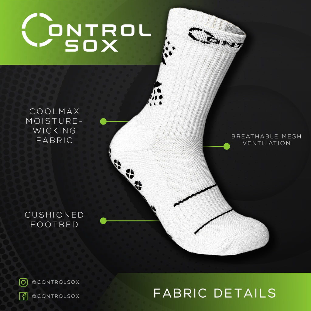 Control Sox 2.0 – Chaussettes Antidérapantes Sport – Technologie Grip en X