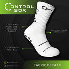 Control Sox 2.0 – Chaussettes Antidérapantes Sport – Technologie Grip en X