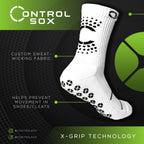 Control Sox 2.0 – Chaussettes Antidérapantes Sport – Technologie Grip en X