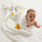 Future Stars Six-layer Cotton Baby Yellow Bath Swaddle Blanket