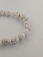 Bracelet Howlite – Pierre Naturelle – Chip, 6mm & 8mm – Fait au Canada – Legacy Crystals