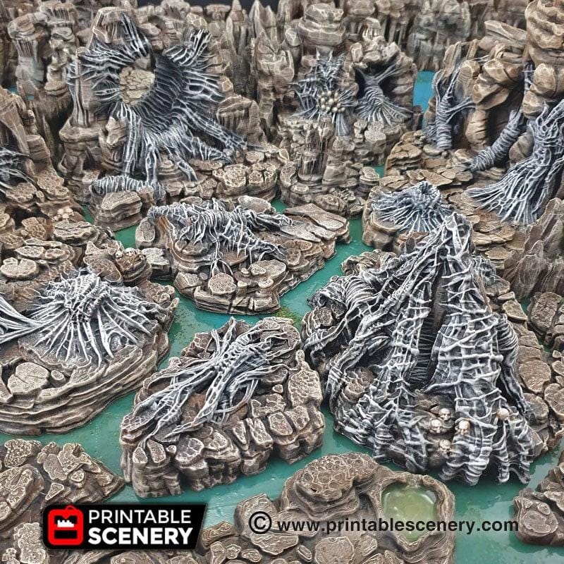 Wicked Webs – Set de 9 Pièces de Terrain Donjon – D&D / TTRPG – The Beaver and Broadsword