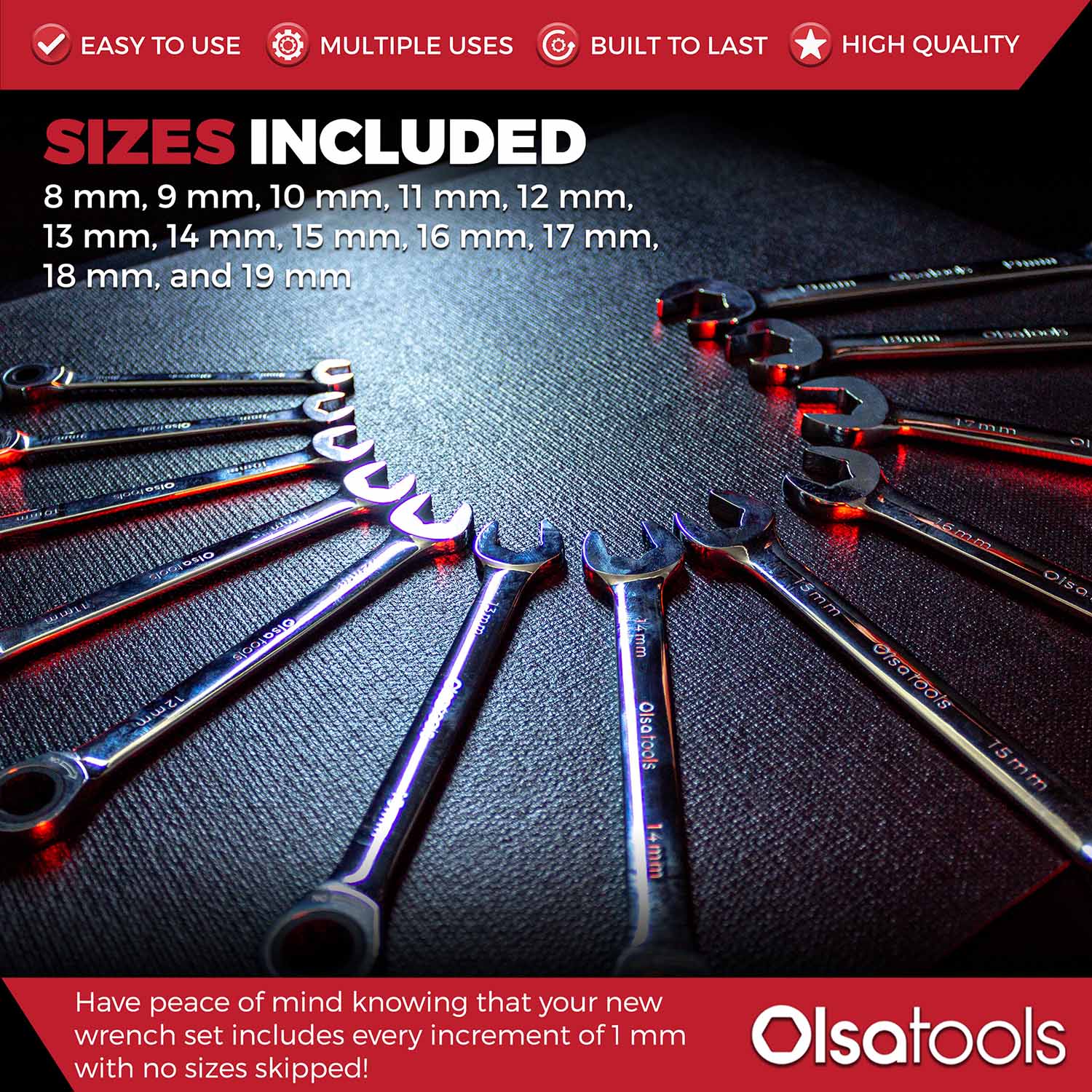 Ensemble de Clés à Cliquet 120 Dents – Olsa Tools Canada