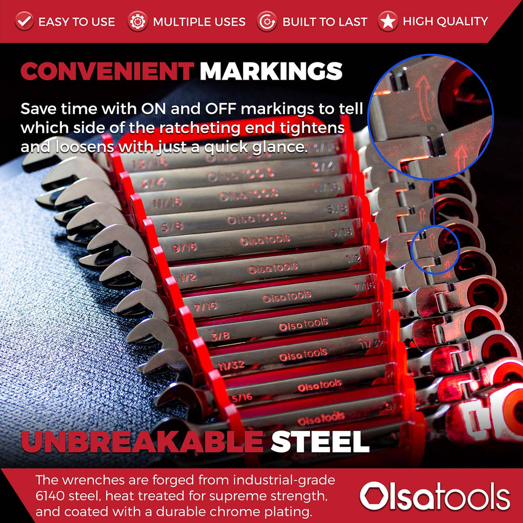 Ensemble de Clés à Cliquet 120 Dents – Olsa Tools Canada