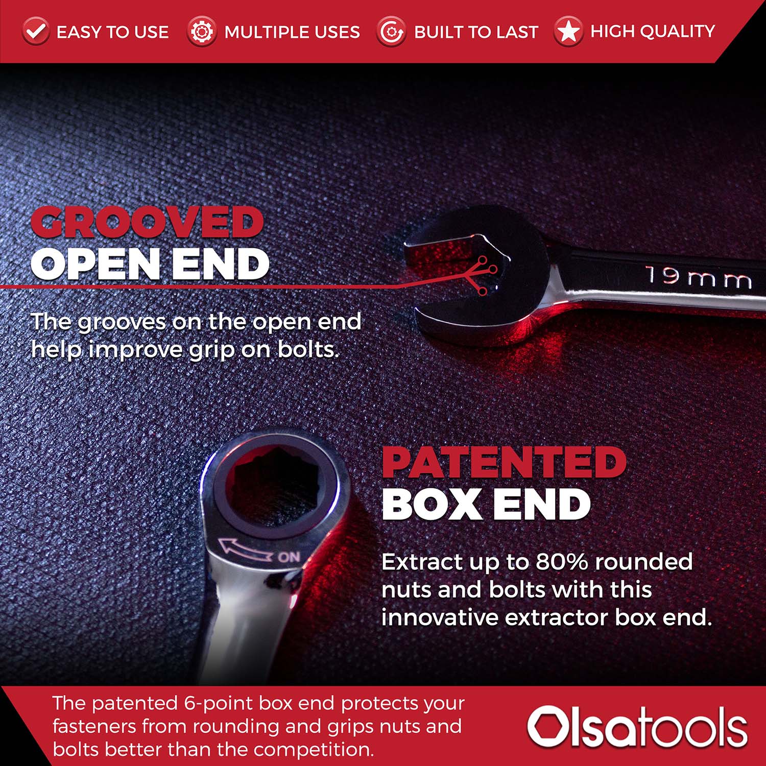 Ensemble de Clés à Cliquet 120 Dents – Olsa Tools Canada