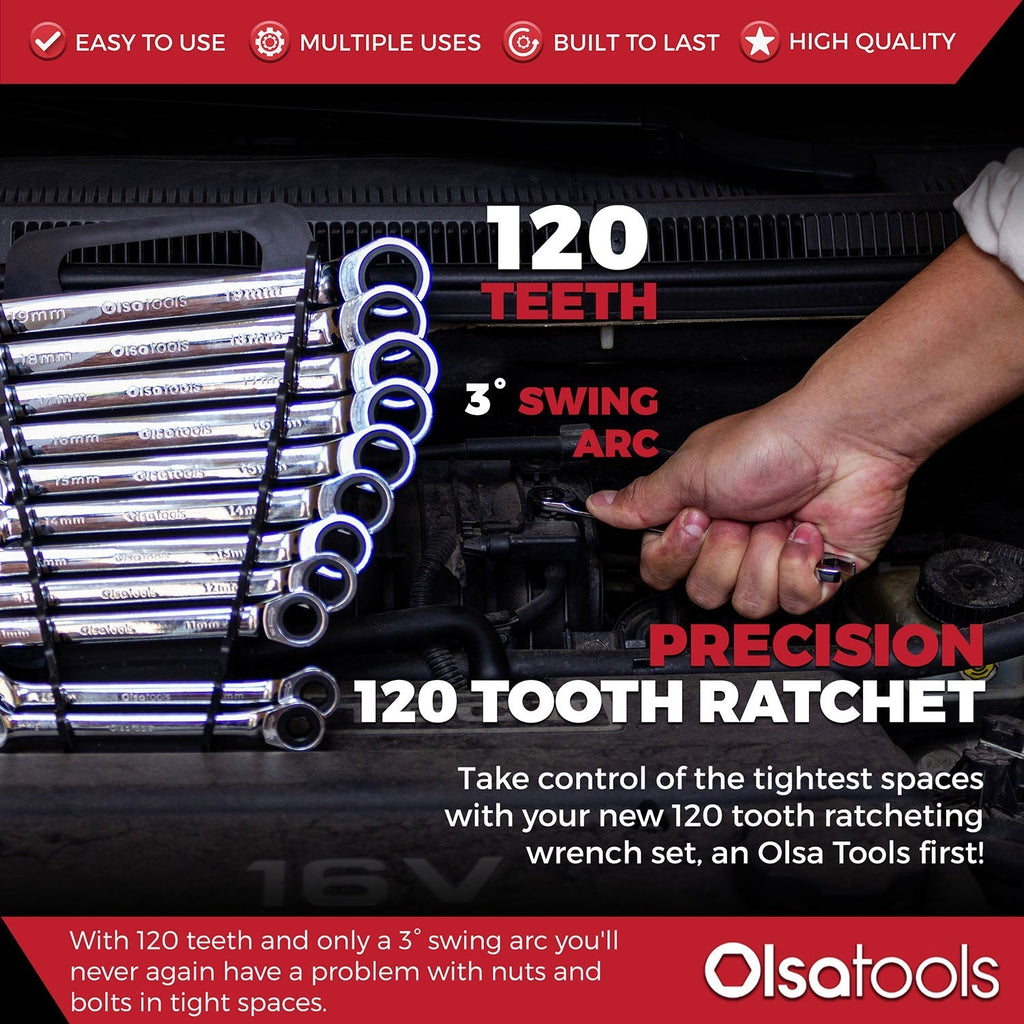 Ensemble de Clés à Cliquet 120 Dents – Olsa Tools Canada