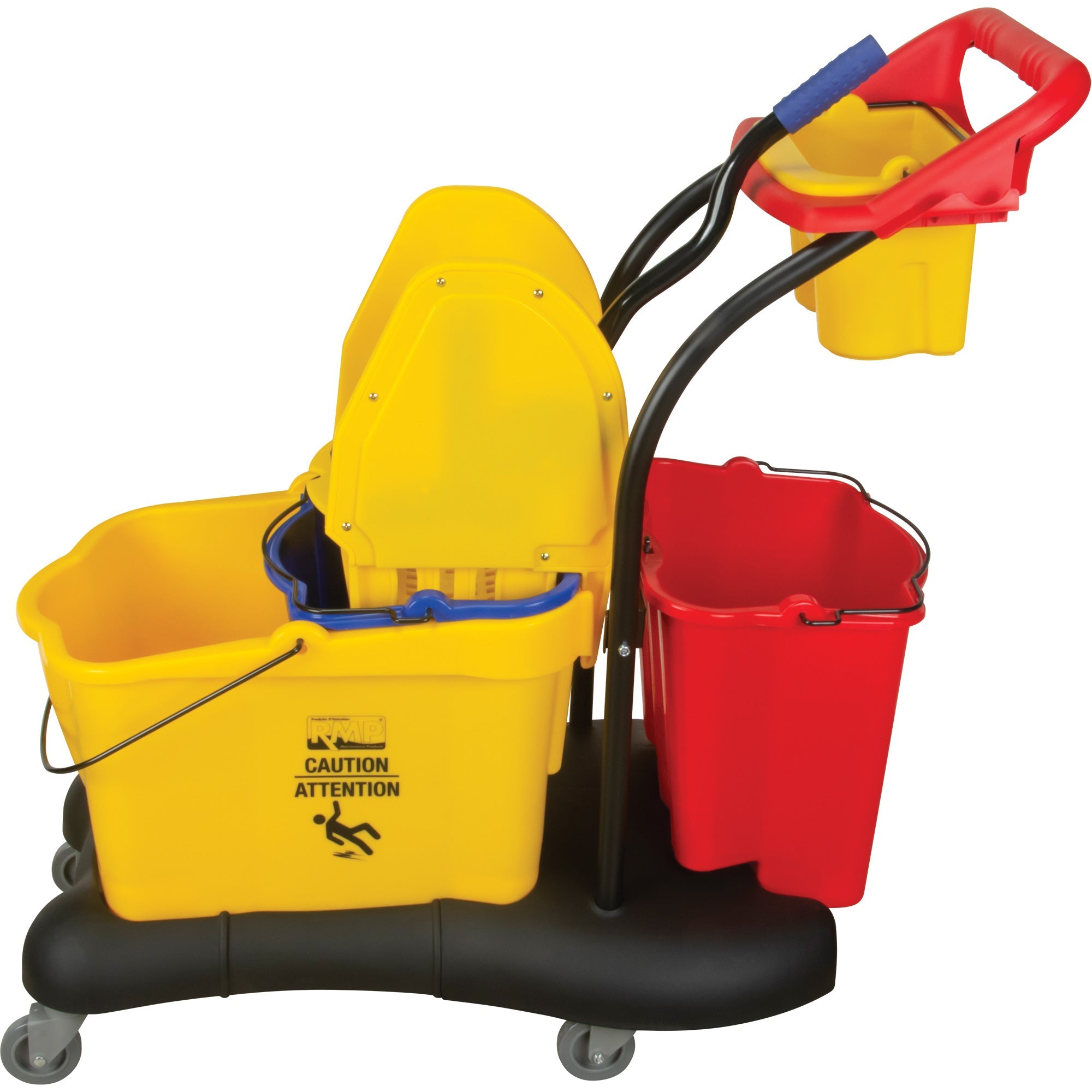 Chariot de nettoyage multifonctionnel 38 litres – Jaune