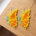 Beaded Butterfly Earrings — Harvest Colourways