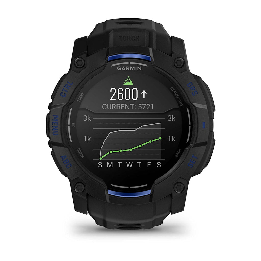 Garmin Instinct® 3 AMOLED (50 mm) - Rugged GPS Watch - Black/Bolt Blue