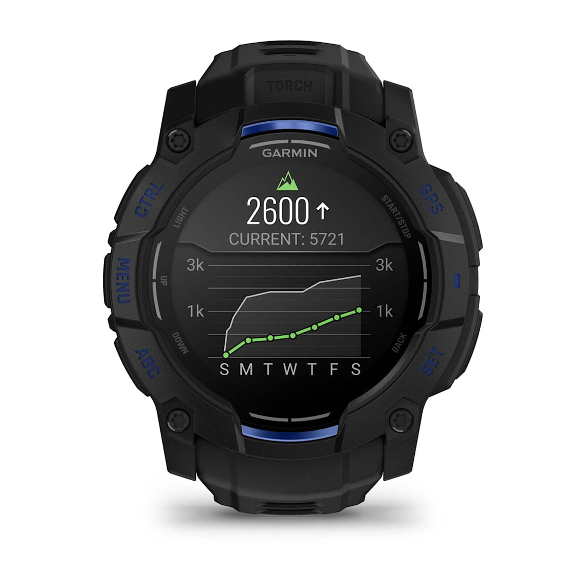 Garmin Instinct® 3 AMOLED (50 mm) - Rugged GPS Watch - Black/Bolt Blue