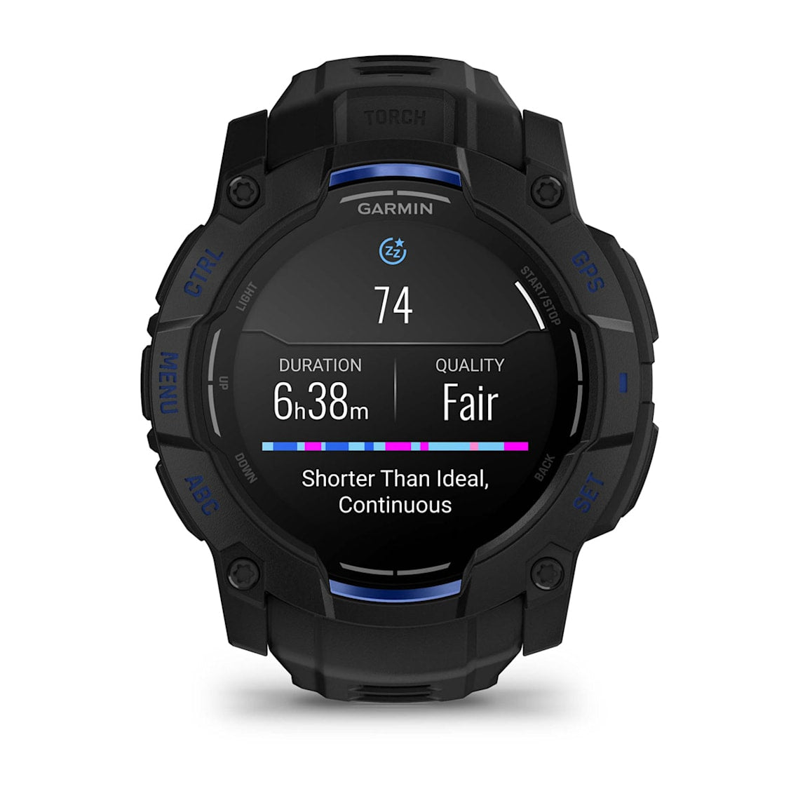 Garmin Instinct® 3 AMOLED (50 mm) - Rugged GPS Watch - Black/Bolt Blue