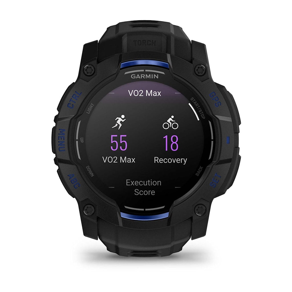 Garmin Instinct® 3 AMOLED (50 mm) - Rugged GPS Watch - Black/Bolt Blue