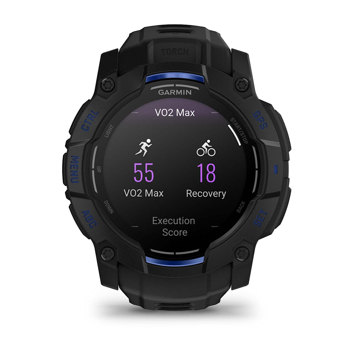 Garmin Instinct® 3 AMOLED (50 mm) - Rugged GPS Watch - Black/Bolt Blue