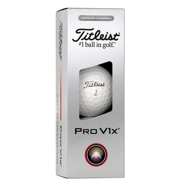 Balles de Golf Titleist Pro V1x 2025 – Alignement Amélioré – Boîte/12 ou Manchon/3